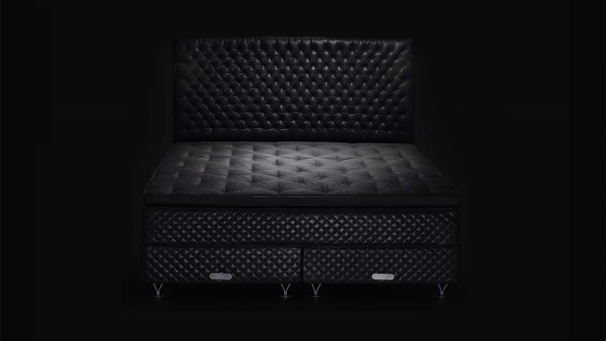 DUX Xclusive Black Leather Bed; Made to Order