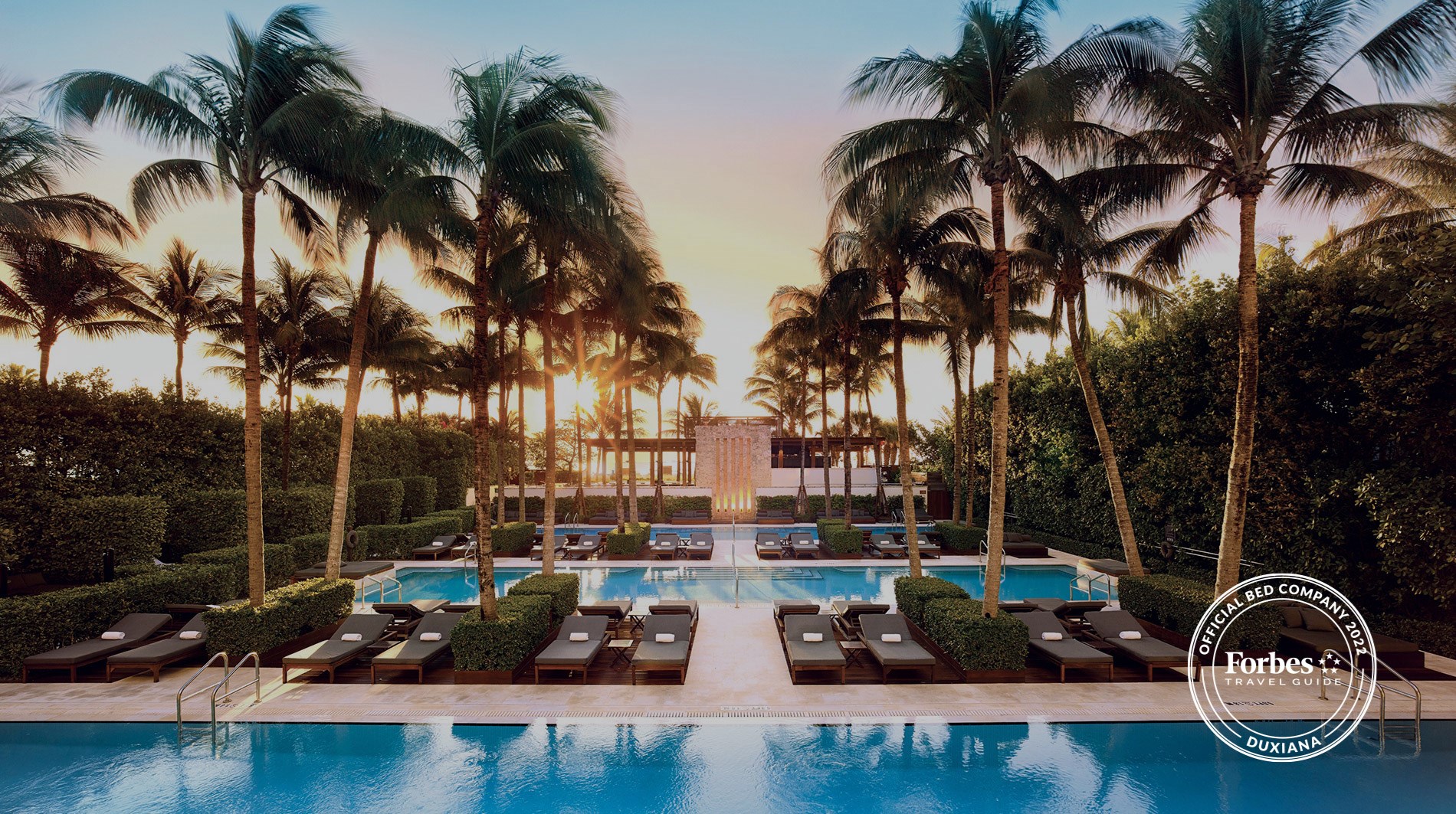 The Setai Miami Beach pool sunset